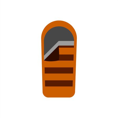 sleeping bag for camping on a white background.のイラスト素材