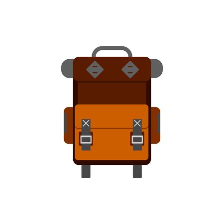 Travel backpack icon on a white backgroundのイラスト素材