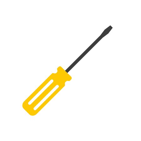 Screwdriver vector icon on isolate whiteのイラスト素材