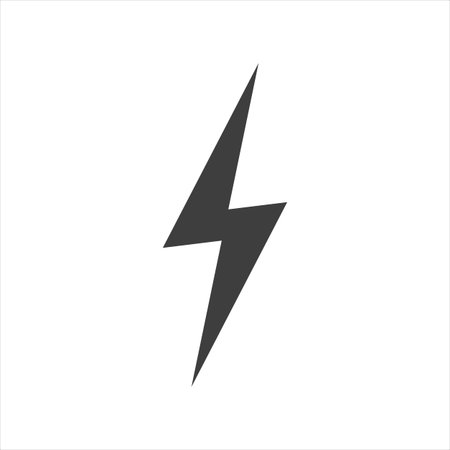 lightning Icon vector. Perfect Black pictogram illustration on white background.