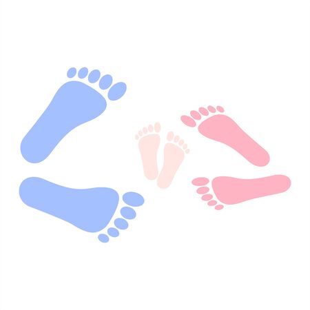 family legs on a white background. EPS10のイラスト素材