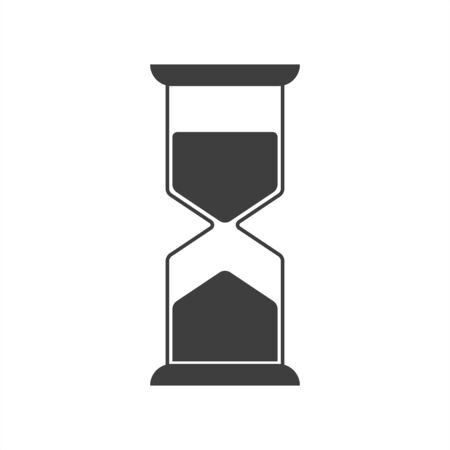 Hourglass vector icon on white background.のイラスト素材