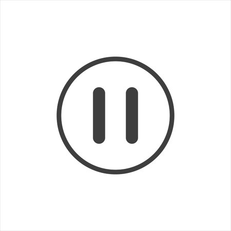 pause button on white backgroundのイラスト素材