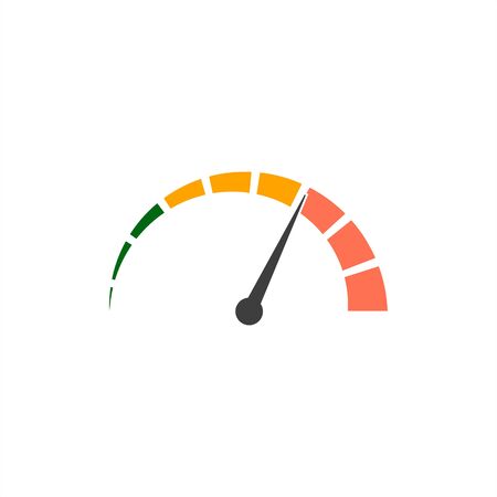 Speedometer vector icon on a white background.のイラスト素材
