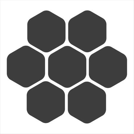 Hexagon icon of vector geometry hexagonal six sided polygon hexagon lineのイラスト素材