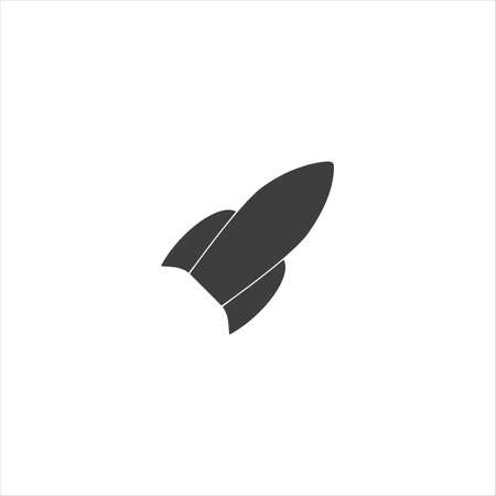 rocket icon on white background.のイラスト素材