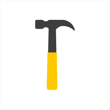 Hammer icon. Single flat icon isolated on white background. vector illustration. Support concept. consumer servicesのイラスト素材
