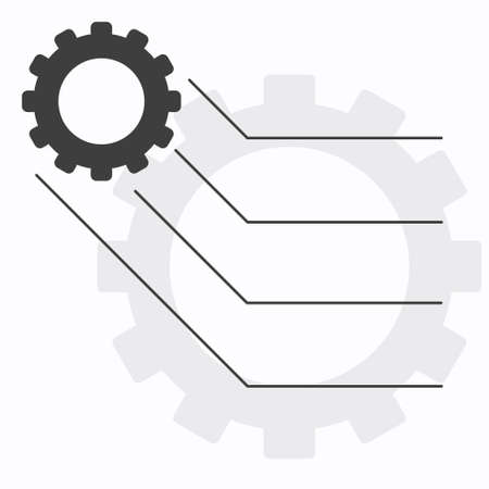 Settings icon with place for text. vector illustration - high qualityのイラスト素材