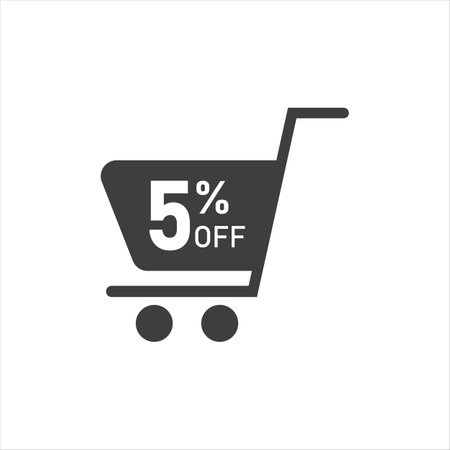 Sale - 5 percent off - red tag isolated - vector illustrationのイラスト素材