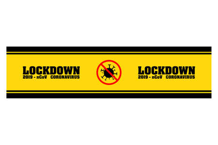 LOCKDOWN, as an effort to prevent the spread of the corona virus, Coronavirus pandemic puts countries on lockdown. EPS10のイラスト素材