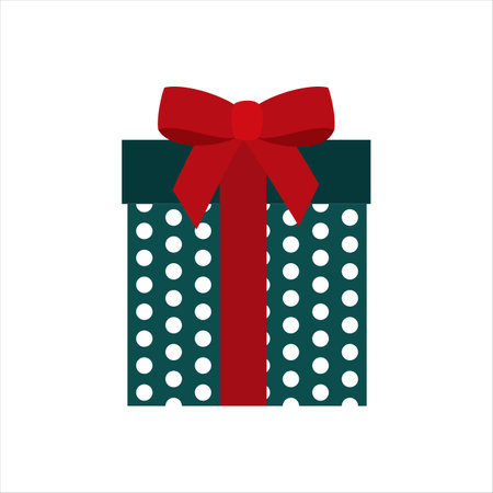 Gift box with ribbon line icon, vector outline sign, linear style pictogram isolated on white.のイラスト素材