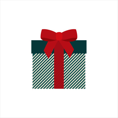Gift box with ribbon line icon, outline vector sign, linear style pictogram isolated on white. Symbol, logo illustration. Editable stroke.のイラスト素材