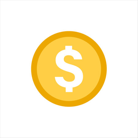vector image of a coin with a dollar sign. EPS10のイラスト素材