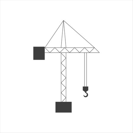 Crane icon Vector Illustration on the white background. EPS10のイラスト素材