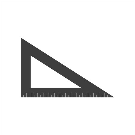 ruler icon vector on white isolateのイラスト素材