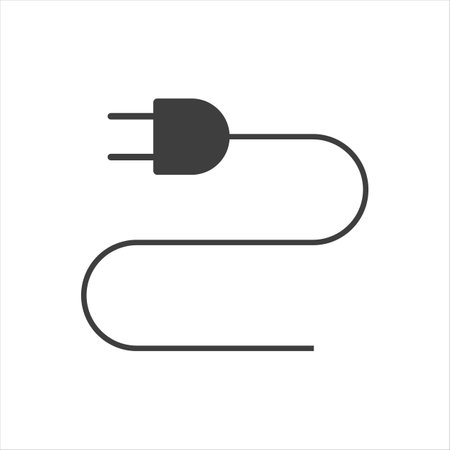 plug icon, vector illustration on white isolate. EPS10のイラスト素材