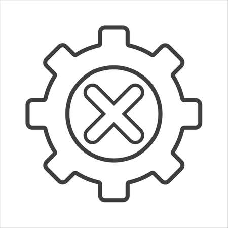 settings icon isolated vector illustration.のイラスト素材