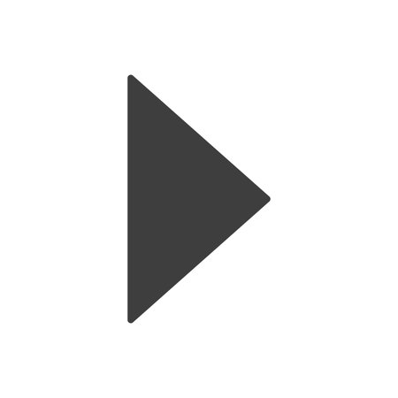 Arrow icon on a white background. Modern right arrow.