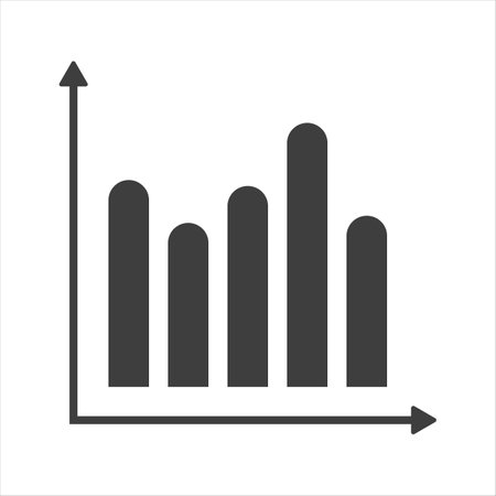 analytics icon on white background. statistics icon. Vector.のイラスト素材