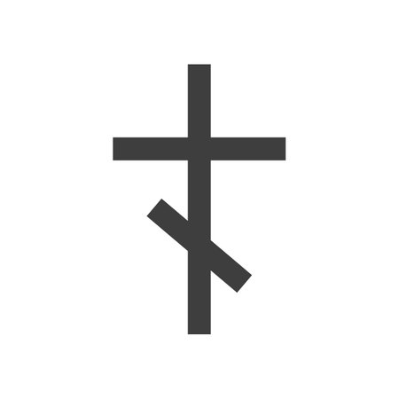 Vector illustration of a religious cross on a white background. Christian cross. Cross of Christのイラスト素材