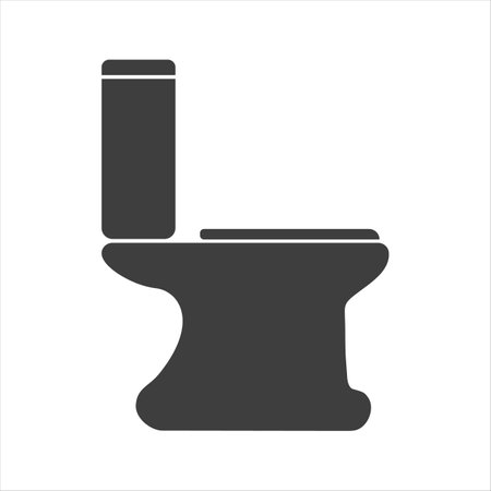 Toilet icon. Simple cleaning element illustration. Vector symbol design from housekeeping collectionのイラスト素材