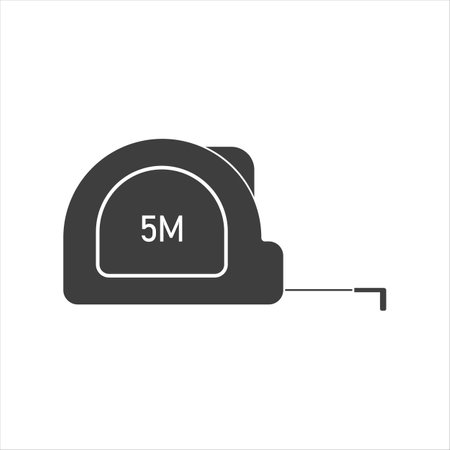 tape measure icon on white backgroundのイラスト素材