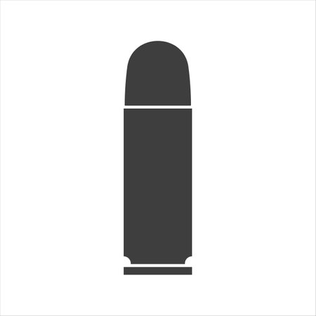 bullet icon. Weapon ammo sign. vector illustrationのイラスト素材