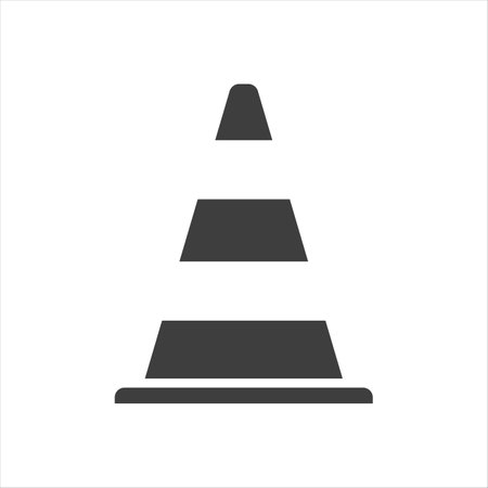 Traffic cone icon. Simple vector illustrationのイラスト素材