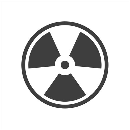 Radioactive vector icon. Nuclear bomb symbol. Danger icon. Linear style sign for mobile concept and web design. Radioactive and danger symbol logo illustration. vector graphics - Vector.のイラスト素材
