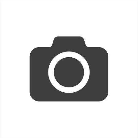 Camera Icon in trendy flat style isolated on white background.のイラスト素材