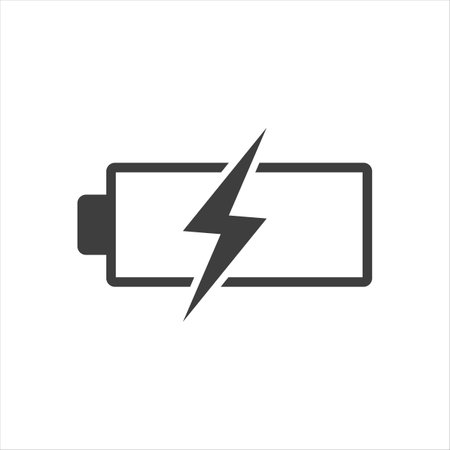 battery icon template color editable. power battery symbol vector illustration for graphic and web design.のイラスト素材