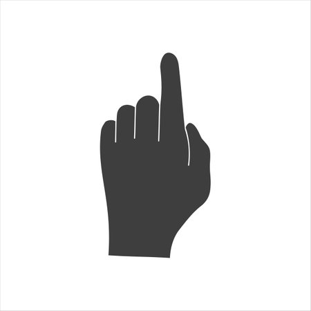 Hand vector icon on white backgroundのイラスト素材