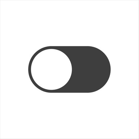 Toggle switch vector icon, On and Off position simple icons, modern minimal flat design styleのイラスト素材