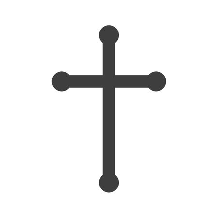 Vector illustration of a religious cross on a white background. Christian cross. Cross of Christのイラスト素材
