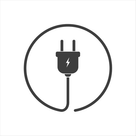 Electric plug icon. Vector illustration. Eps 10のイラスト素材