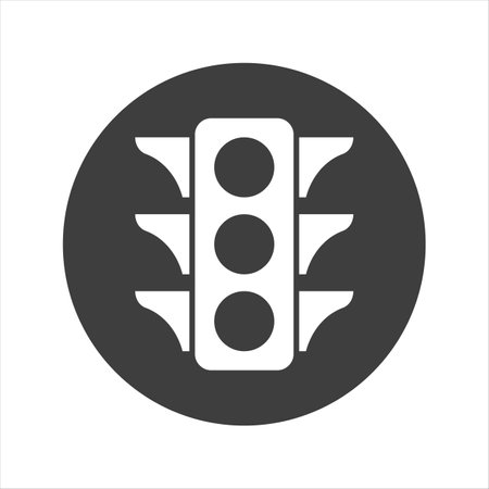 Traffic light icon vector on white background.のイラスト素材