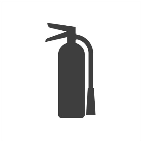 fire extinguisher vector icon on white background.のイラスト素材