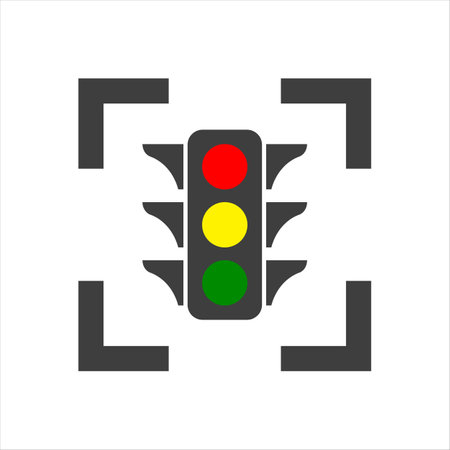 Traffic light icon vector on white background.のイラスト素材