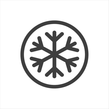 snowflake icon on a white background. vector image.のイラスト素材
