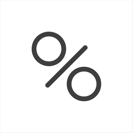 percent icon on a white background. vector image.のイラスト素材