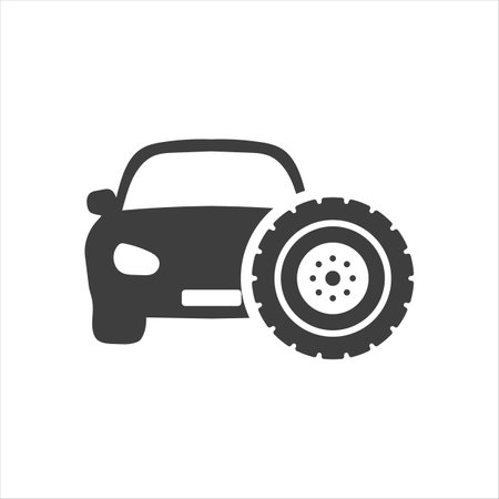 Tire icon vector style trendy illustration on white background.のイラスト素材