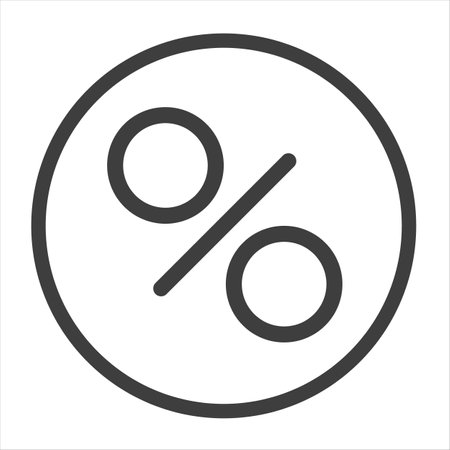 percent icon on a white background. vector image.のイラスト素材