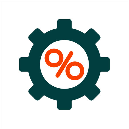 percent icon on a white background. vector image.のイラスト素材