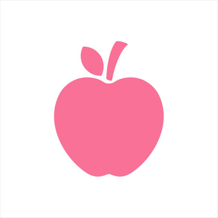 Apple vector icon. Apple fruit isolated on white background.のイラスト素材