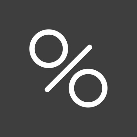percent icon on a white background. vector image.のイラスト素材
