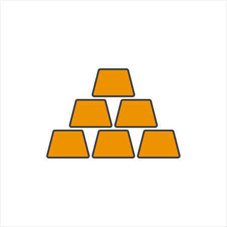 Golden vector icon on a white background.のイラスト素材