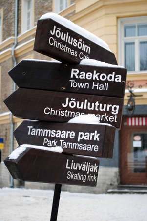 A pointer in Tallinn, Estoniaの写真素材