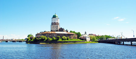 Vyborg Castle in summer dayのeditorial素材