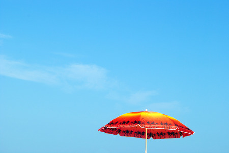 Parasol on the sky backgroundの写真素材