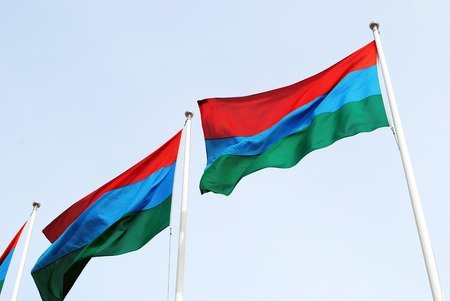 Flags of Karelia, Russian Federationの写真素材